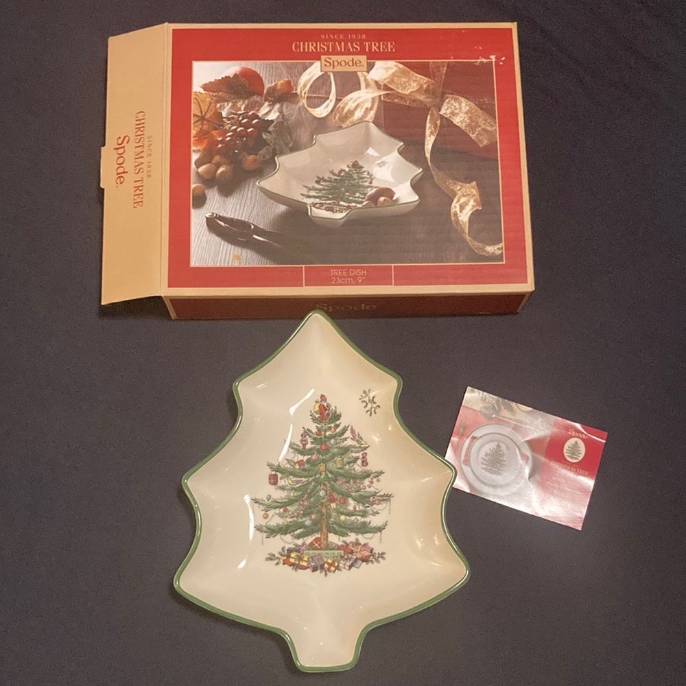 SPODE Christmas Tree Dish Spode Christmas Tree Shaped Dish Fine Earthenware